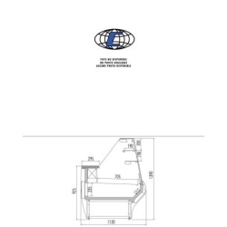 Vitrina Comersa AITANA-1000 ventilada ancho 1120