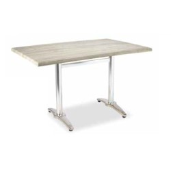 Imagen de mesa con base hierro fundido revestido inox