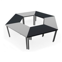 Imagen de mesa escolar trapezoidal