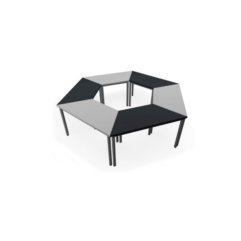 mesa escolar trapezoidal