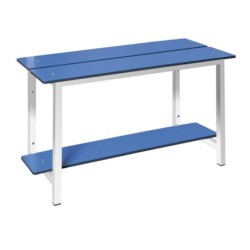 Imagen de Banco para vestuario de 1 metro, en acero inoxidable y madera