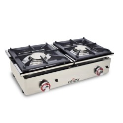 Cocina sobremesa a gas de 2 fuegos ARILEX 80CG