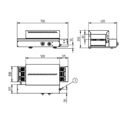 Tostador de pan de cinta EDENOX TPC-75