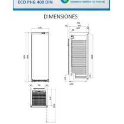 Frigorifico farmacia ECO PHG-400 Norma DIN
