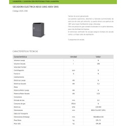 Secadora profesional 10 Kg. IPSO ND10 CD ELECTRICA