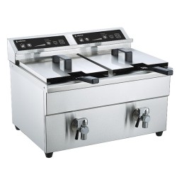 Imagen de Freidora inducción cuba doble 8+8 litros, Edenox TF-82-D-I