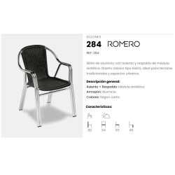 Sillon terraza 284 Romero  - color negro