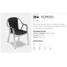Sillon terraza 284 Romero  - color negro