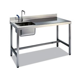 Imagen de Mesa con cubeta a la izquierda y grifo MCU-166-I.GM EDESA